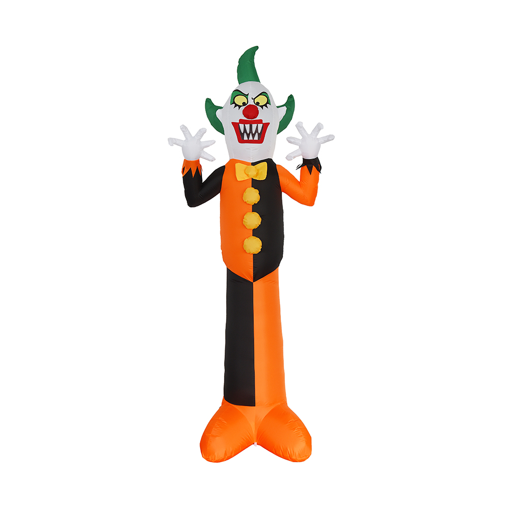 300 cm Halloween opblaasbare enge circus clown reaper werf prop decoratie （bloedige lichten